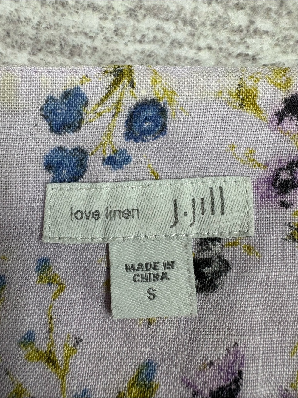 J. Jill Womens Love Linen Sleeveless Floral Jumper Dress Size S Lavender Summer - Picture 2 of 11
